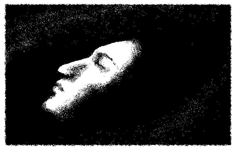 This is a drawing of a sleeping woman