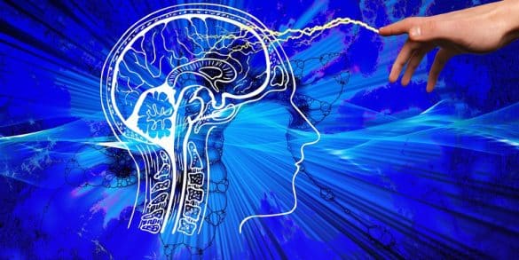 This shows a brain and a finger shooting lightening out of it