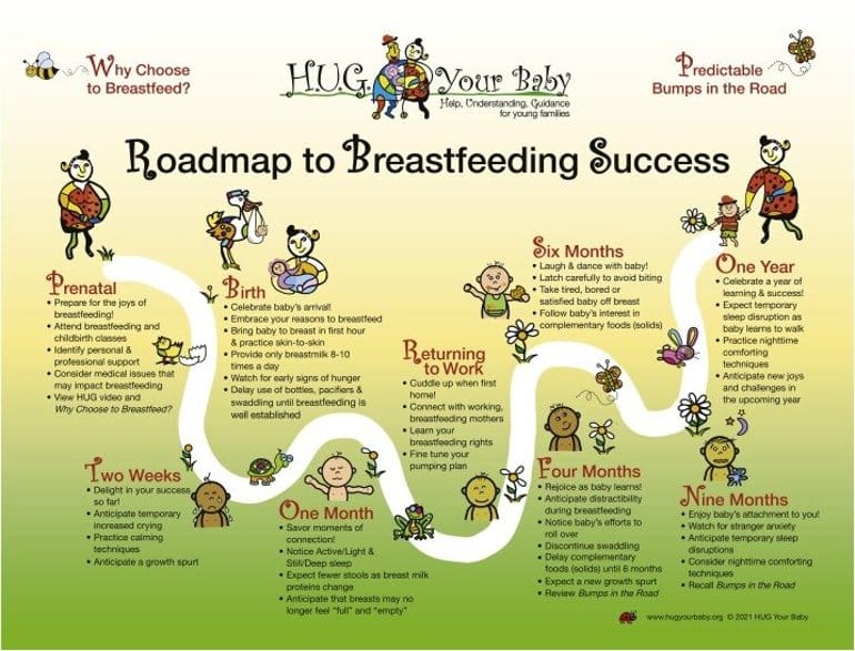 This shows a chart about successful breastfeeding