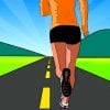 This is a drawing of a person running