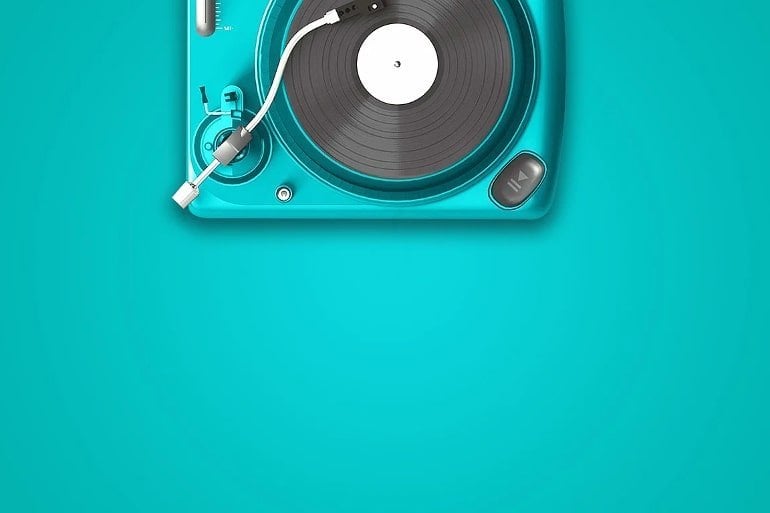 This shows a record player