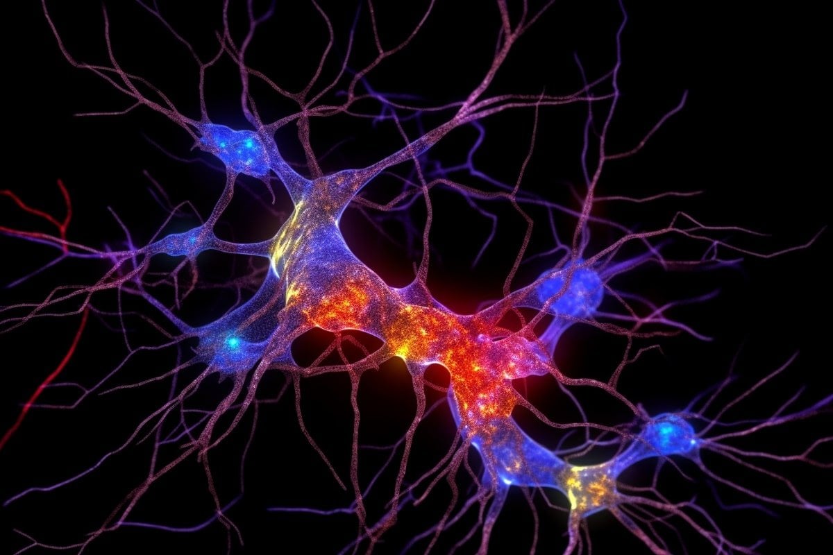 This shows a neuron.