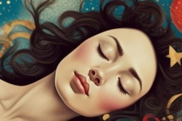 This shows a woman sleeping.