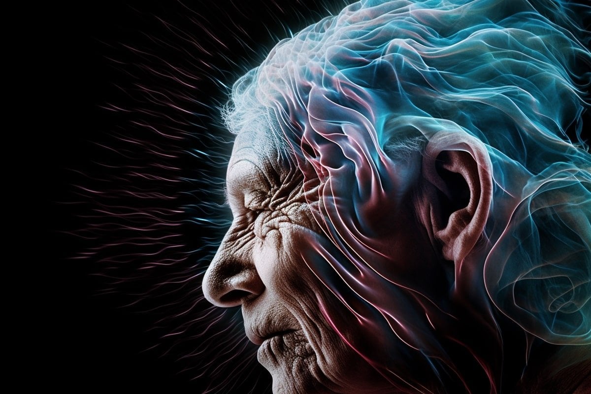 Premium Photo | Depiction of Alzheimer's mental illness on the face of an  older man IA generated