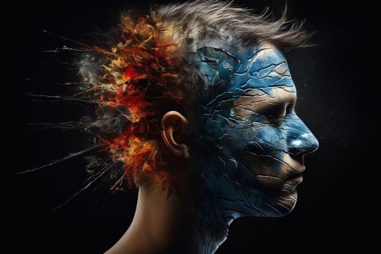 This shows a man's head.