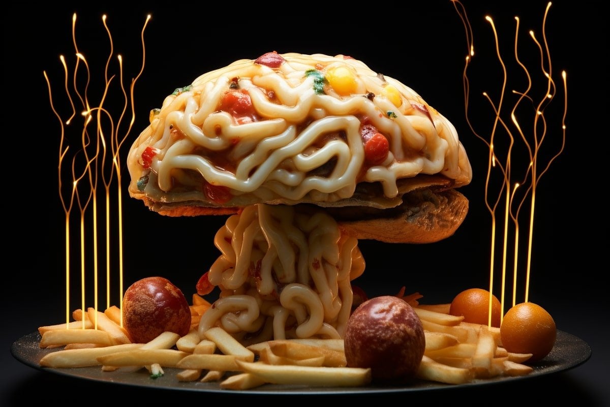 This shows a brain made of spaghetti.