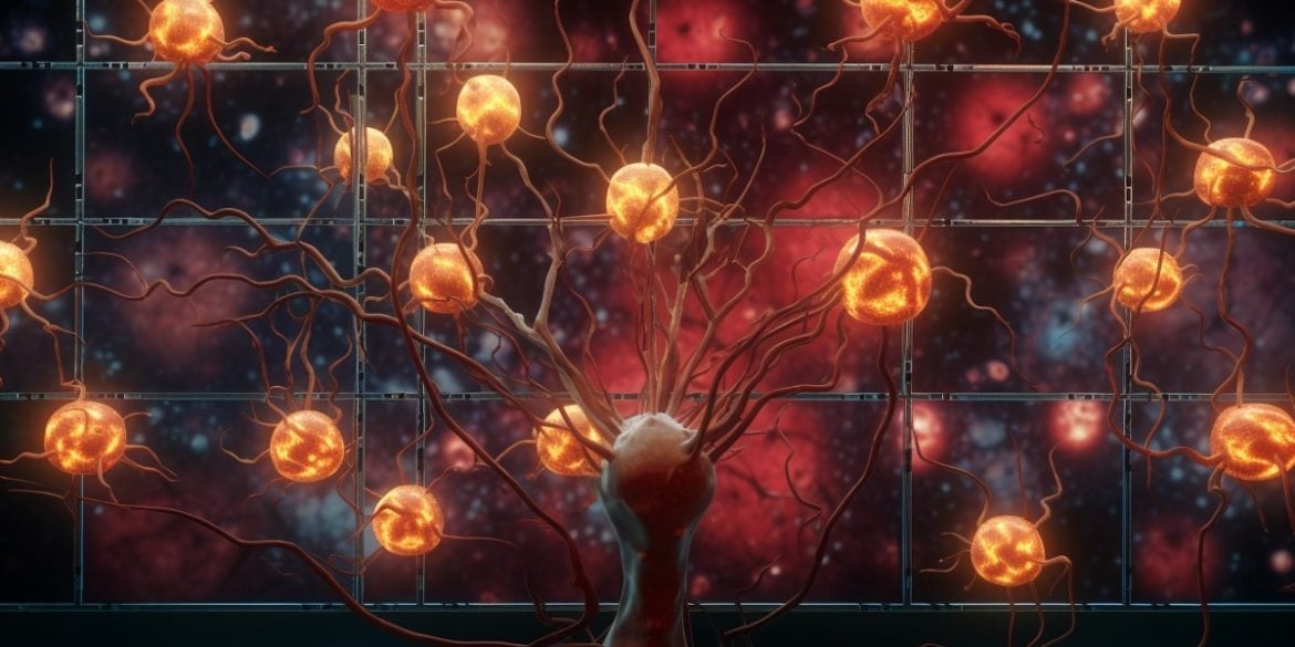 This shows neurons on a screen.