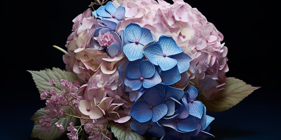 This shows a ppink hydrangea.