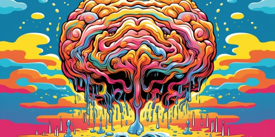 This shows a psychedelic brain.