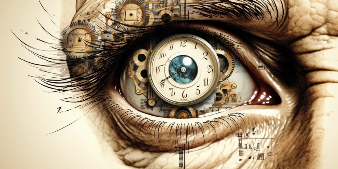 This shows an eye and a clock.