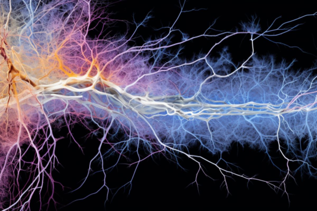 This shows a neuron.