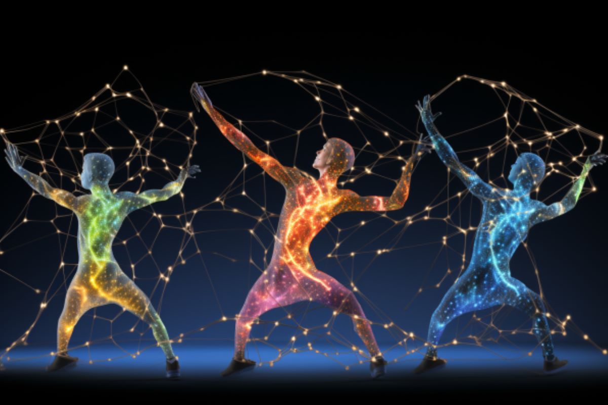 This shows neurons and dancers.