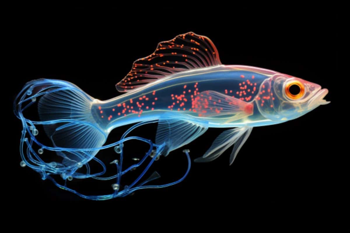 This shows a zebrafish.