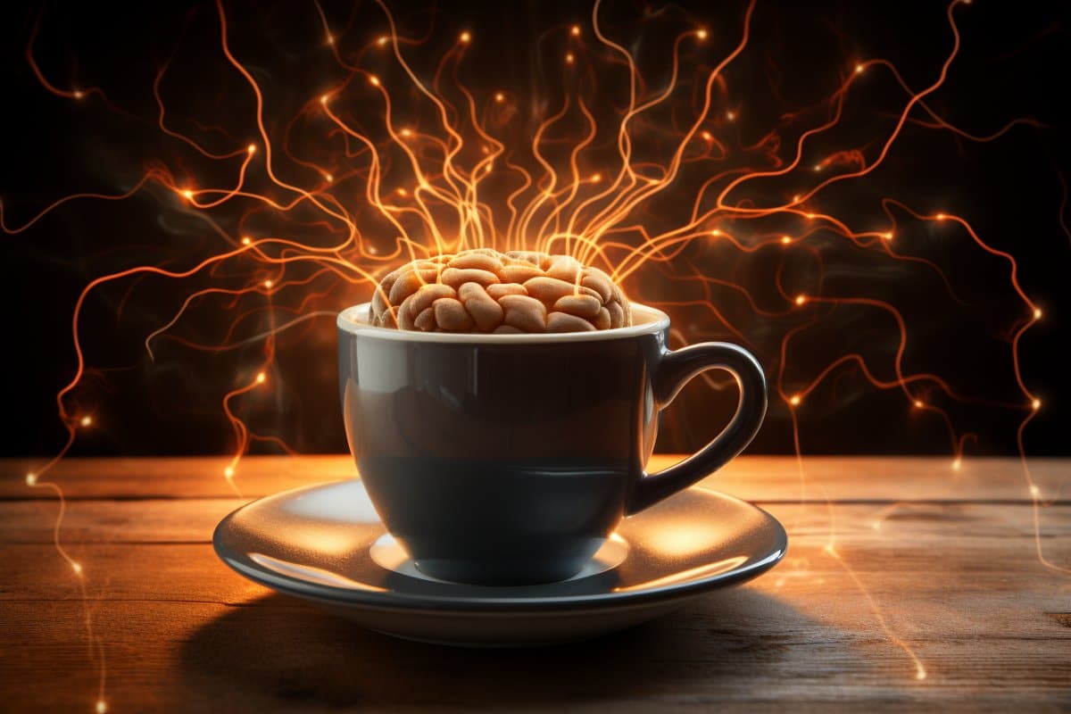 This shows a brain in a coffee cup.