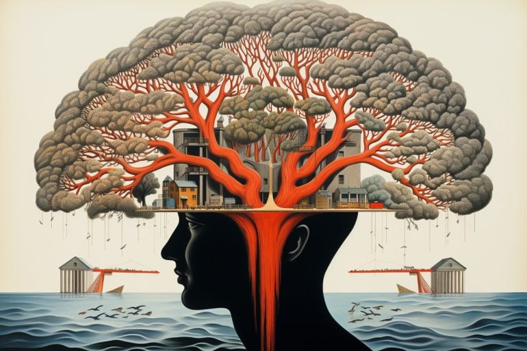 This shows a brain.