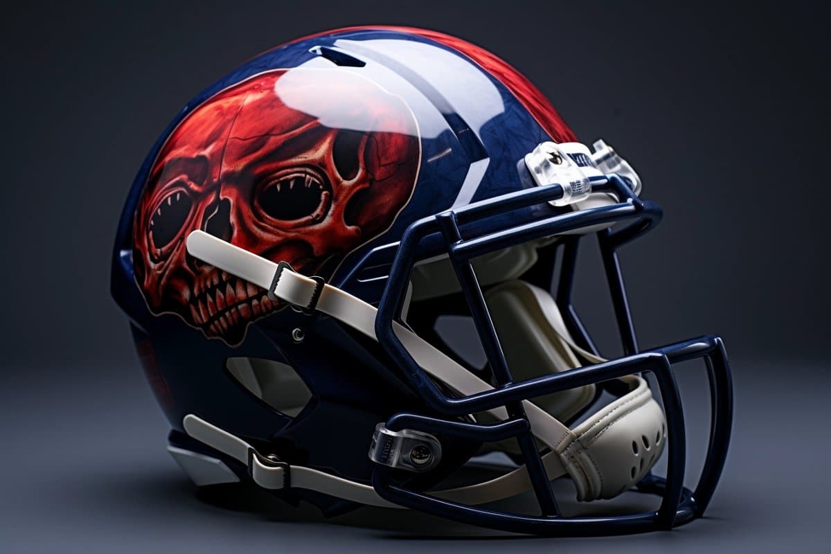 This shows a football helmet.