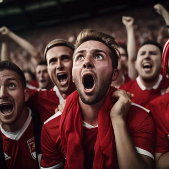 This shows soccer fans.