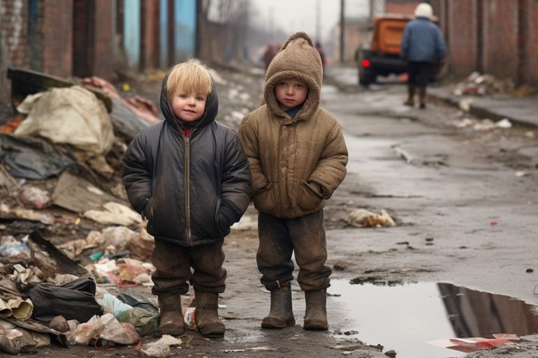 This shows two little boys.