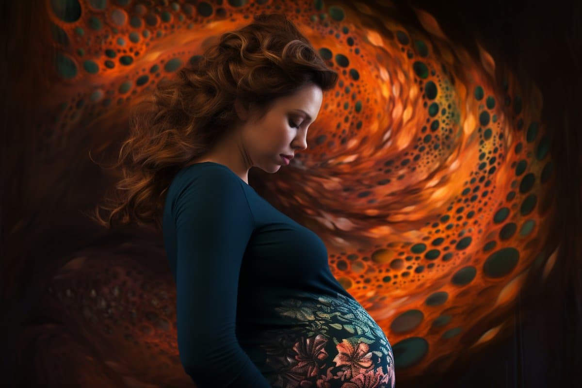 This shows a pregnant woman.