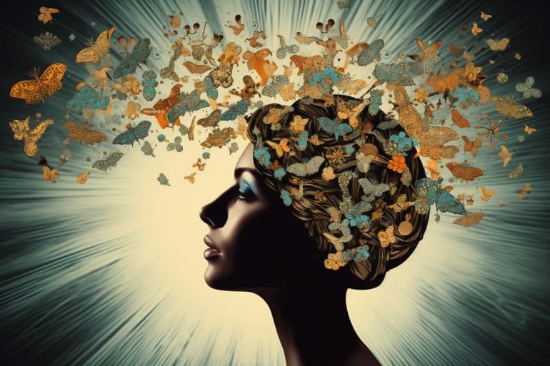 This shows a woman's head.