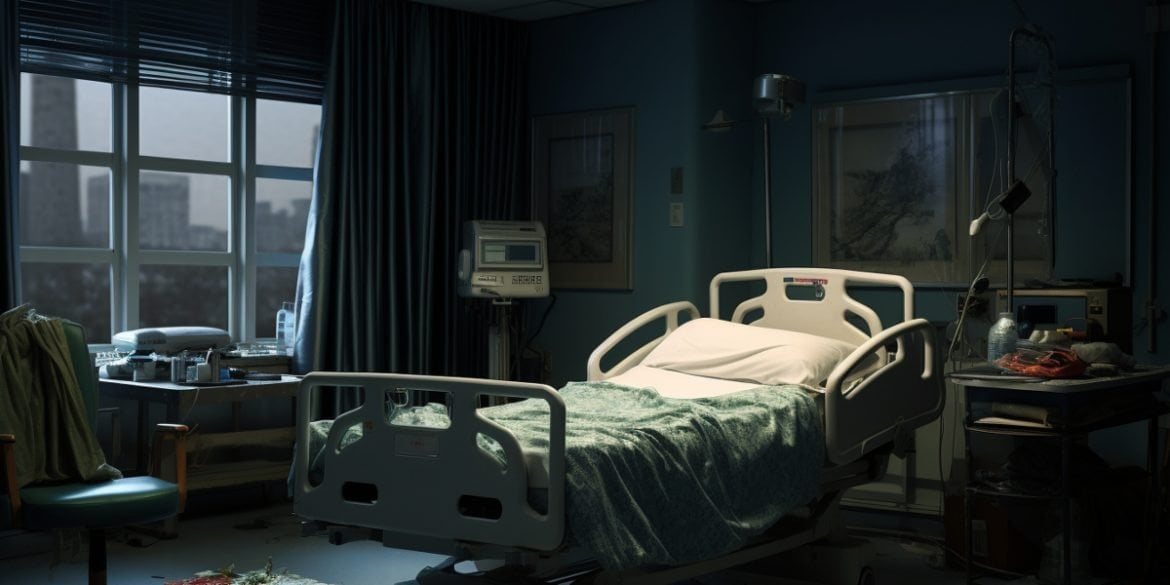 This shows a hospital room.