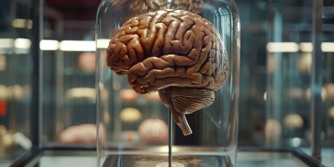 This shows a brain model.