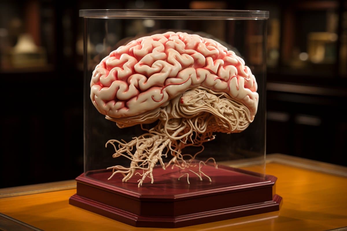 This shows a brain model.