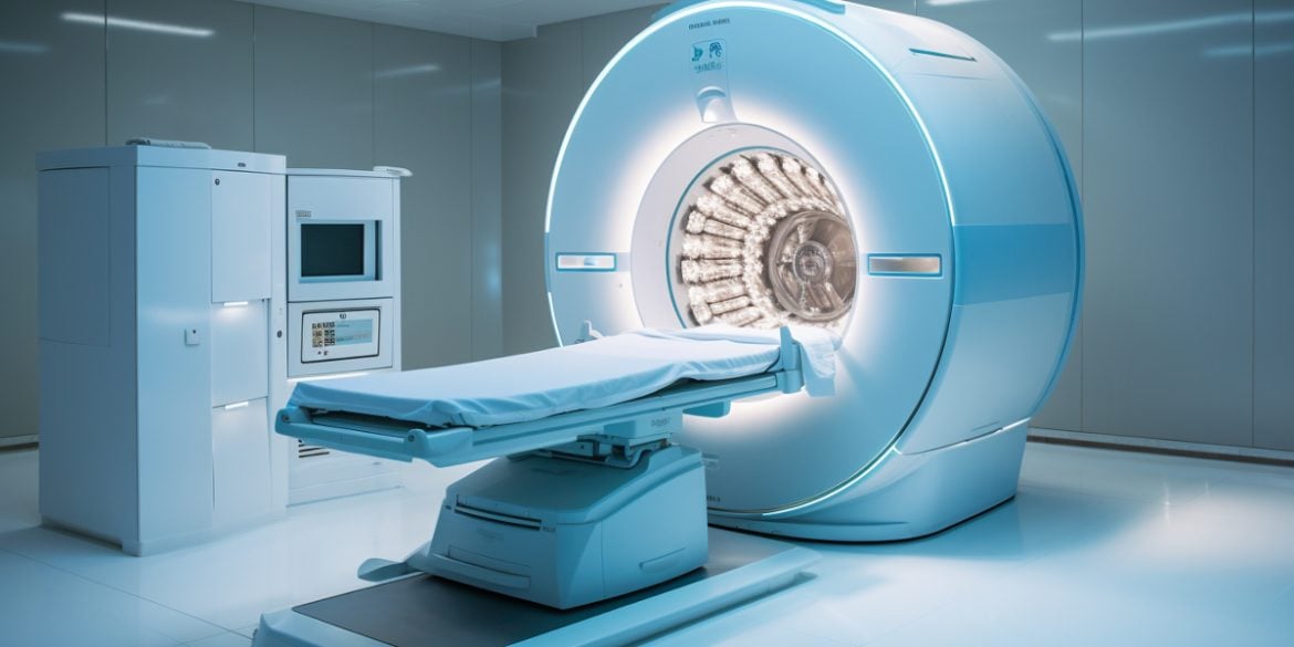This shows an MRI machine.