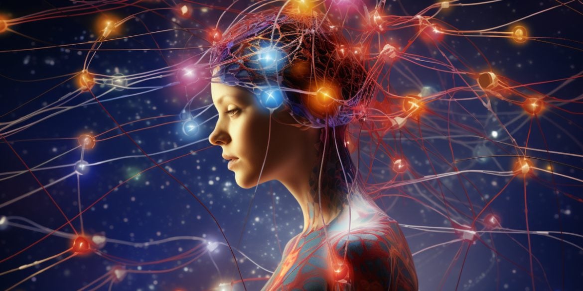 This shows a woman and neurons.