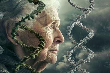 This shows an older lady and DNA.