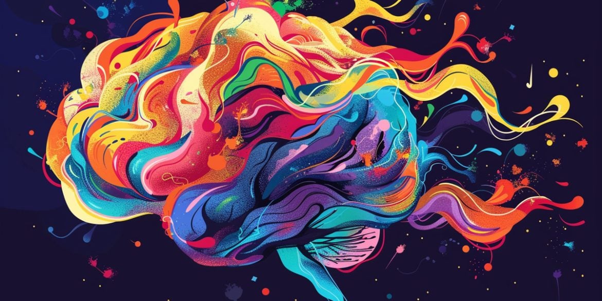 This shows a colorful brain.