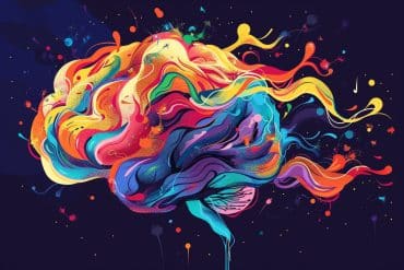 This shows a colorful brain.