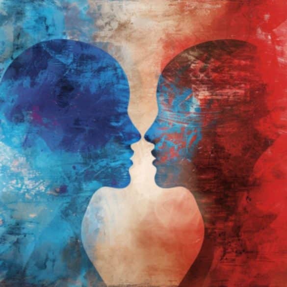 This shows two heads.