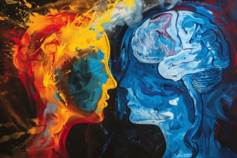 This shows two heads.