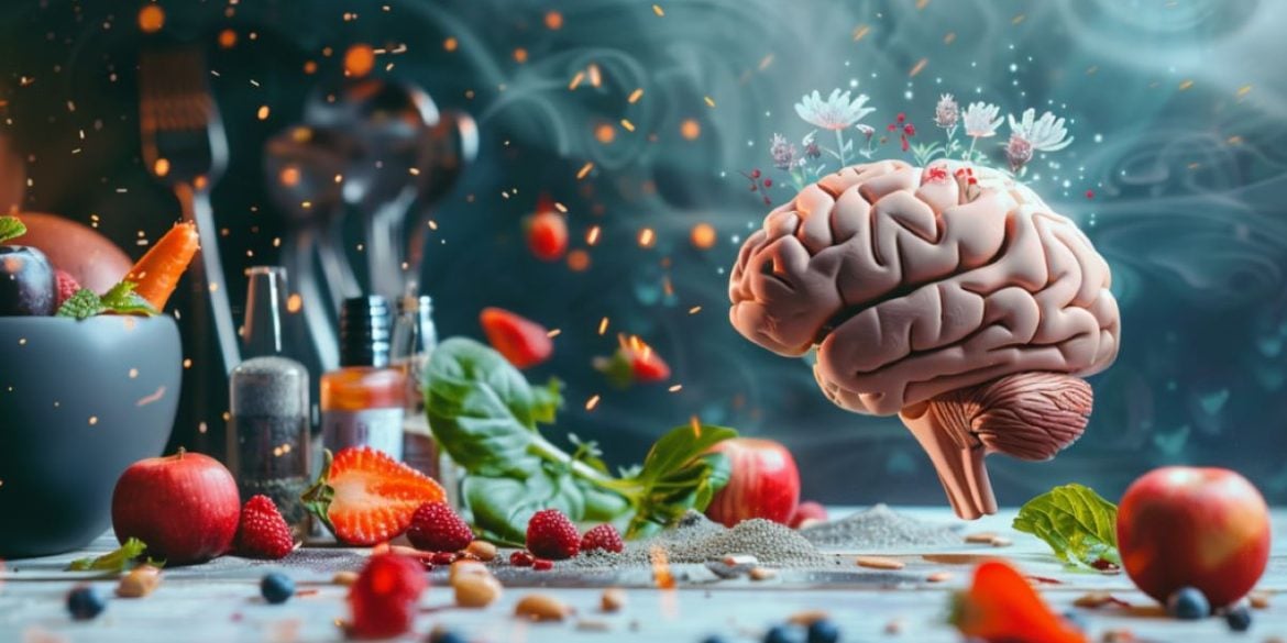 This shows food and a brain.