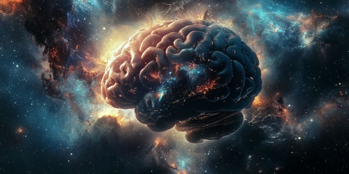 This shows a brain in space.