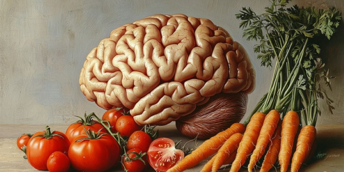 This shows a brain, tomatoes and carrots.