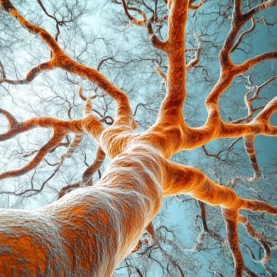 This shows a neuron.