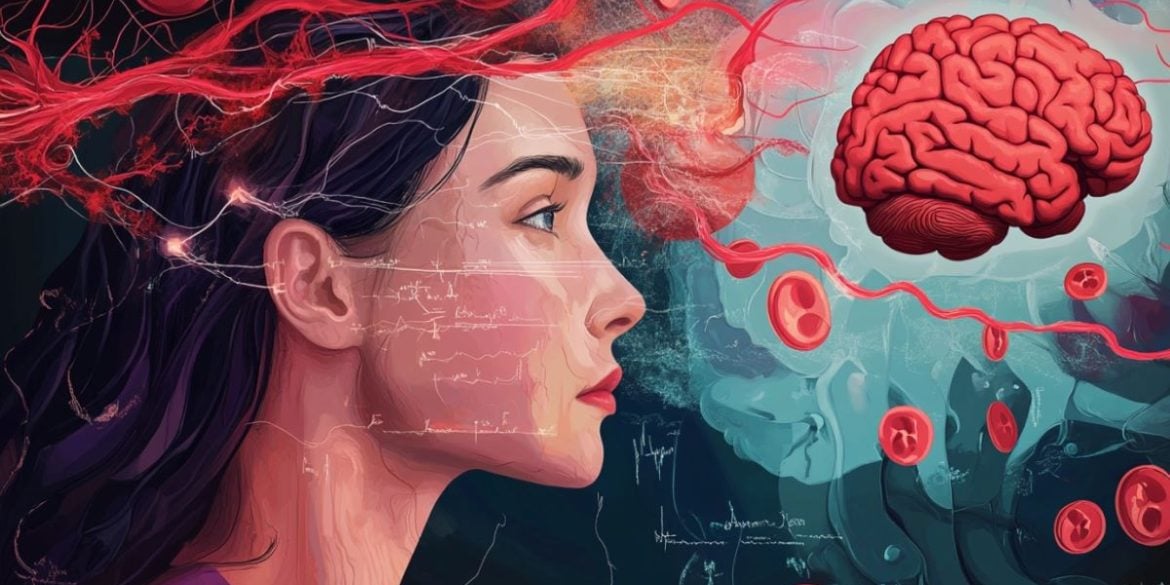 This shows a woman and a brain.