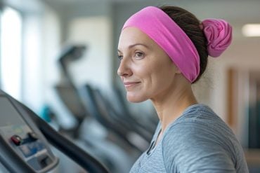 This shows a woman exercising.