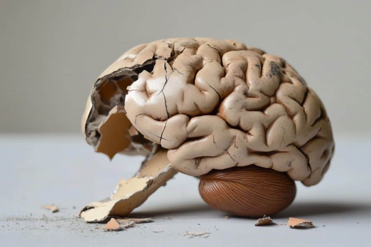 This shows a broken brain model.