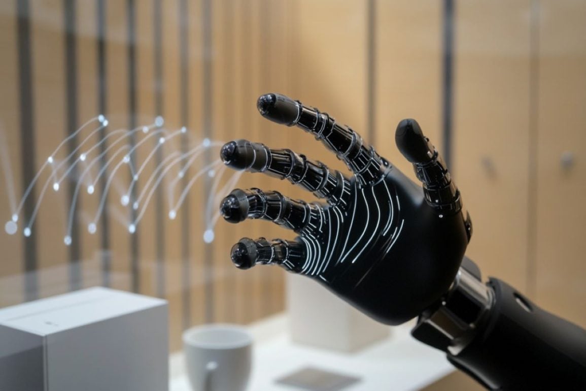 This shows a robotic hand.