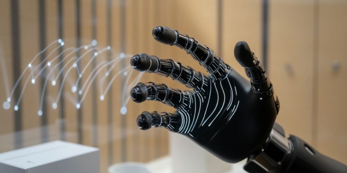 This shows a robotic hand.