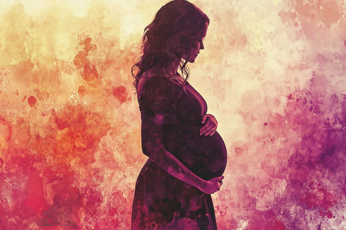 This shows a pregnant woman.