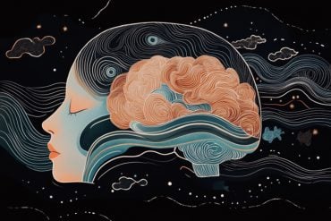 This shows a brain and a person sleeping.