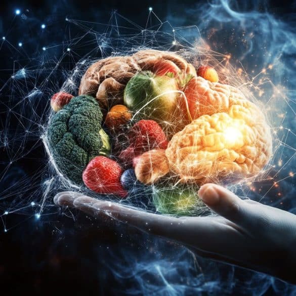 This shows food items shaped into a brain.