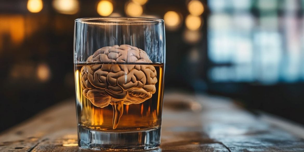 This shows a brain in a glass.