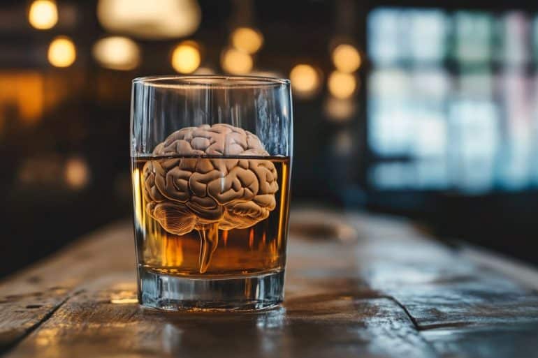 This shows a brain in a glass.