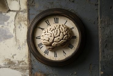 This shows a brain on a clock.