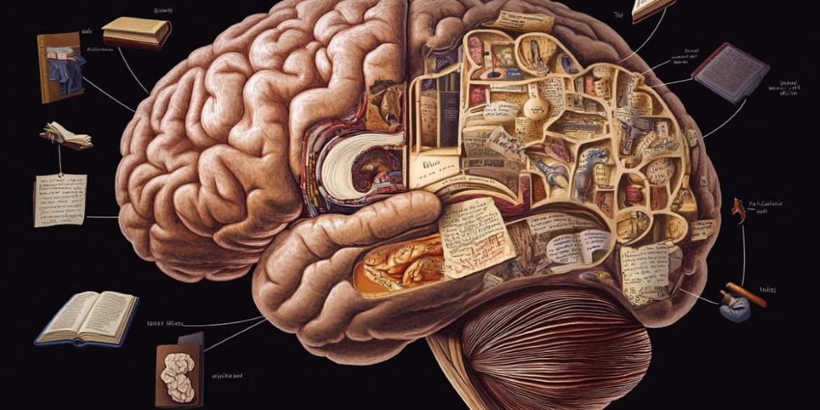 This shows a brain and books.